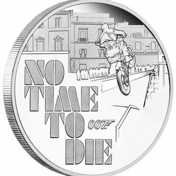 Münze: James Bond 007 2020 "NO TIME TO DIE" mit Zertifikat und Etui