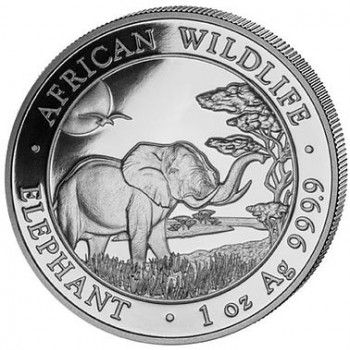 Münze: Somalia African Wildlife Elefant 2019