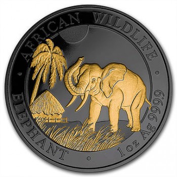 Münze: Somalia African Wildlife Elefant 2017