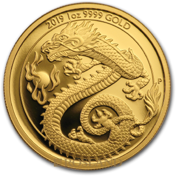 Münze: Australien Drache mit Zertifikat und Etui