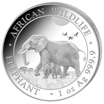Münze: Somalia African Wildlife Elefant 2022